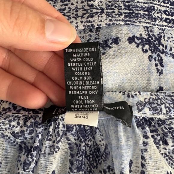 INC Internation Concepts Plus Size 1X Sheer Blouse - Picture 9 of 11